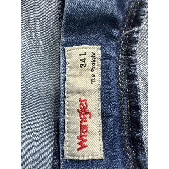 Wrangler Jeans Womens 18 Long Blue High Rise True Straight Stretch Denim Zip Fly